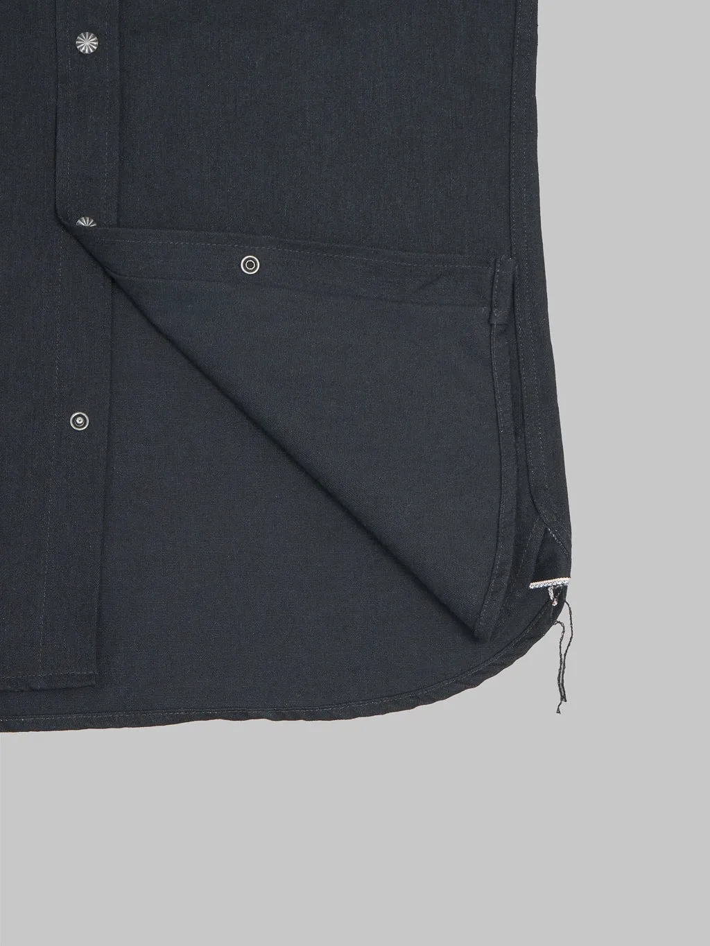 3sixteen Crosscut Western Black Denim Shirt