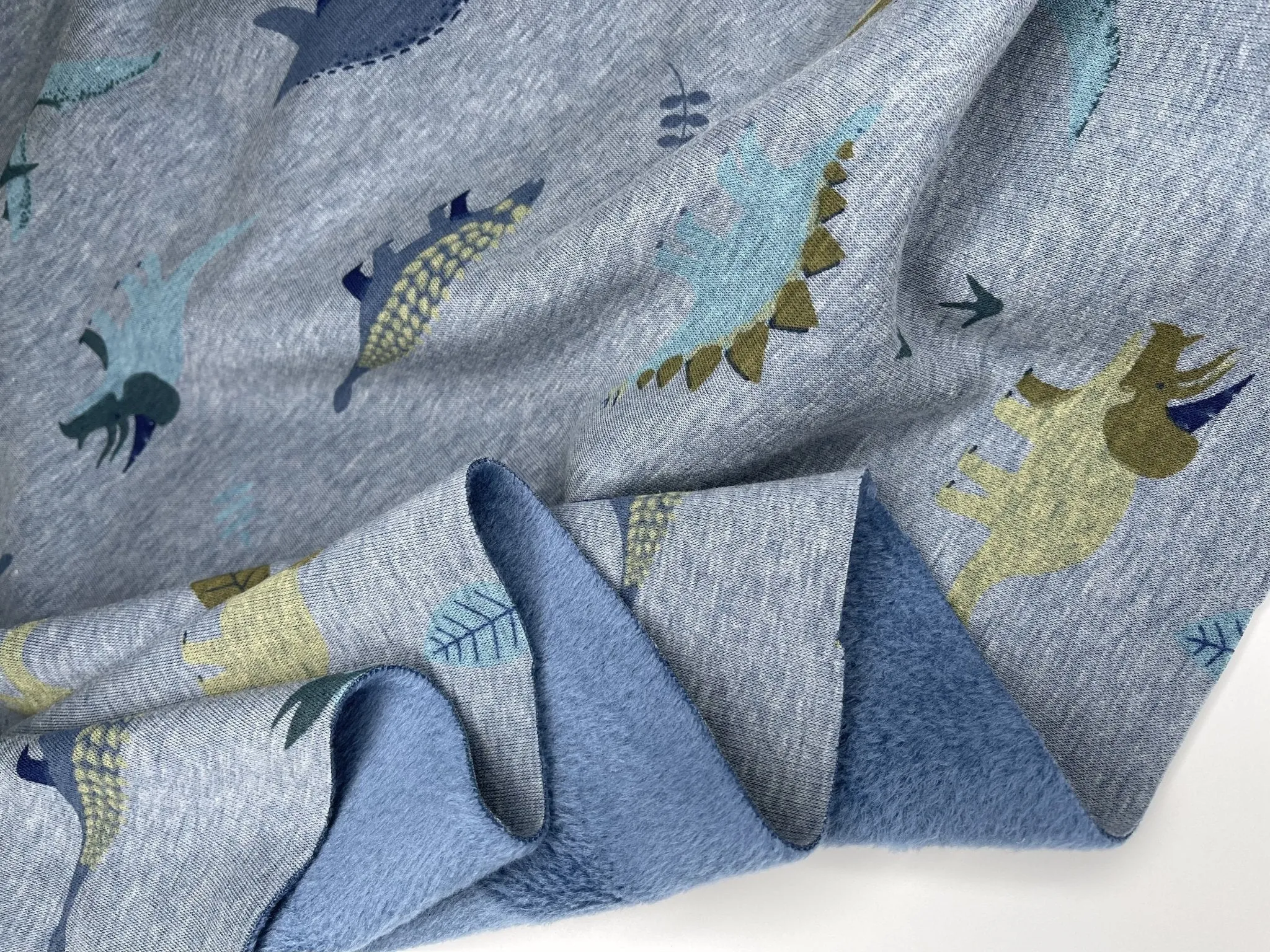 Alpine Fleece Dinosaur Print  Fabric