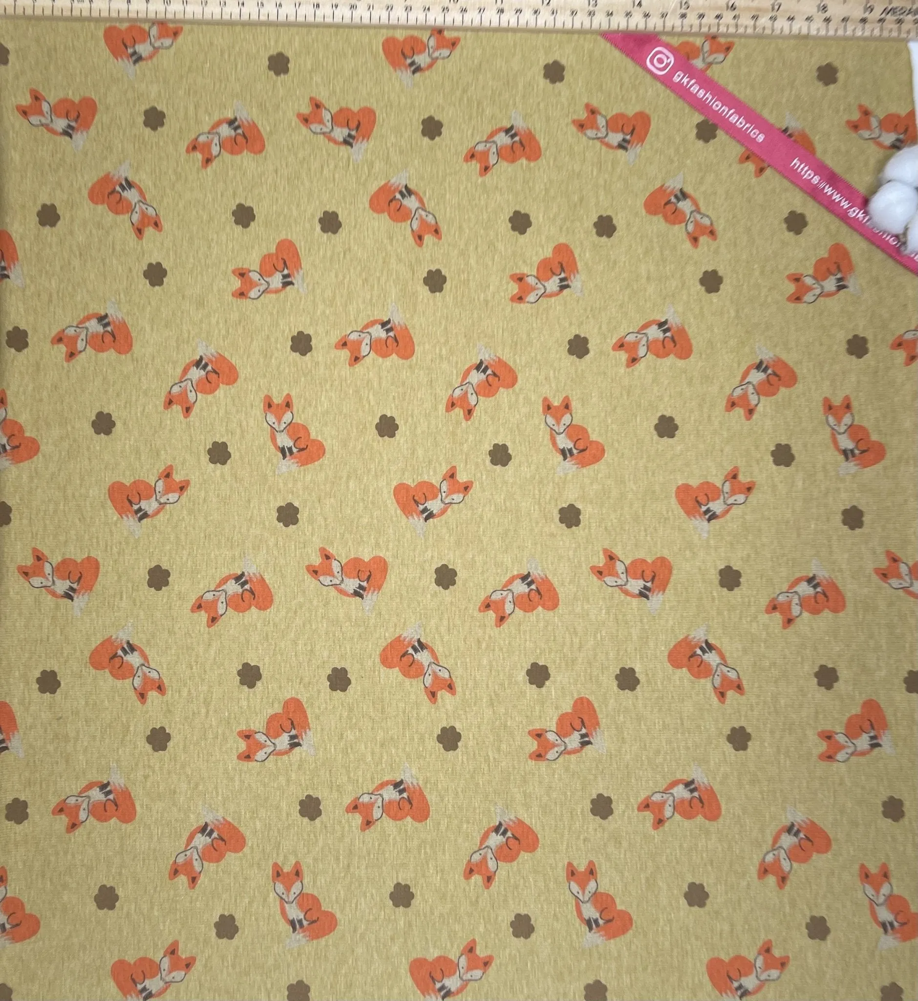 Alpine Fleece Fox Print  Fabric