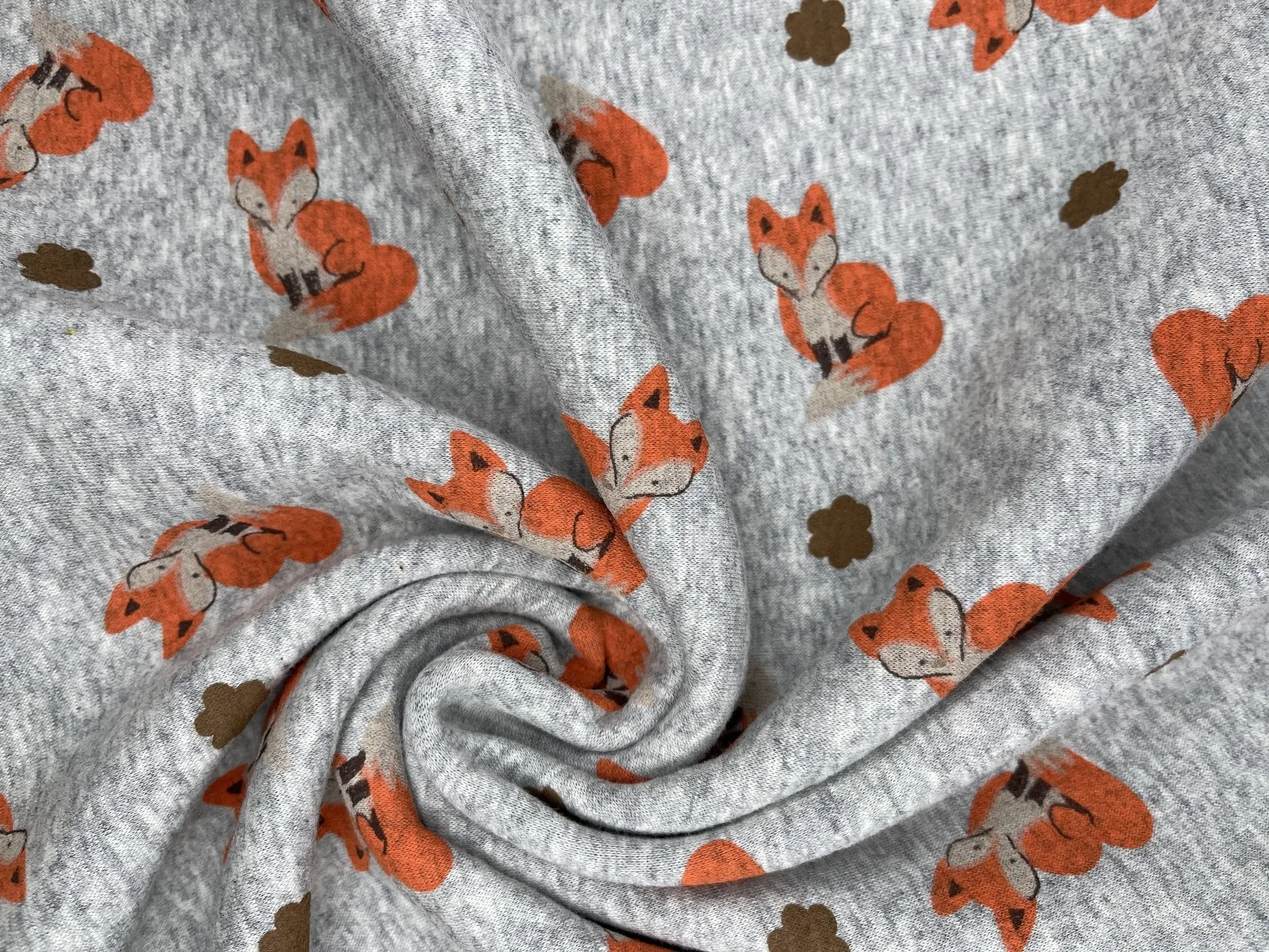 Alpine Fleece Fox Print  Fabric