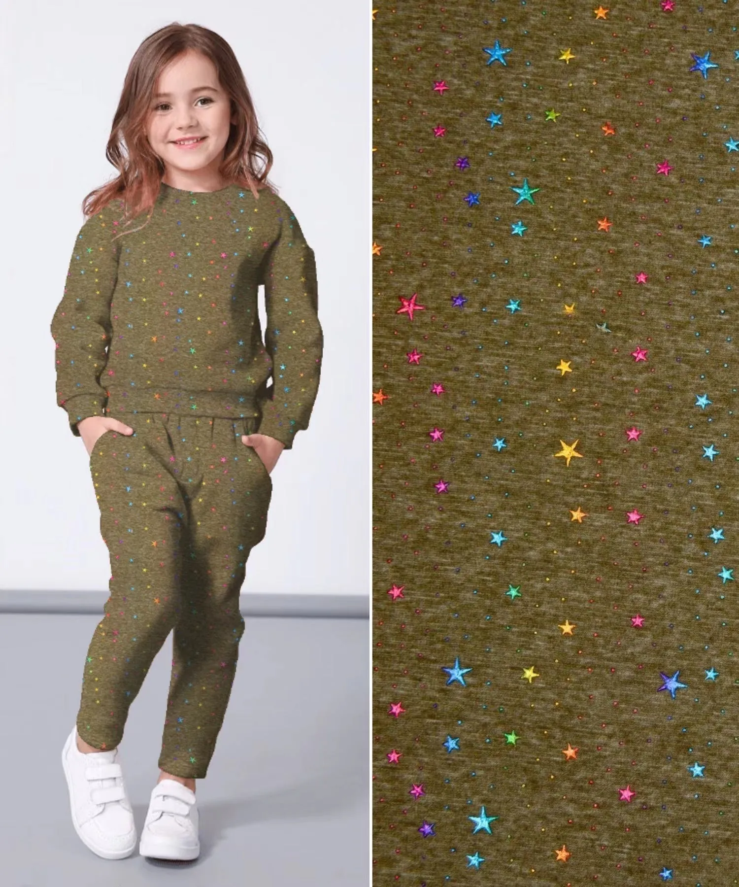 Alpine Fleece with Star Dew Drops Fabric- 18490