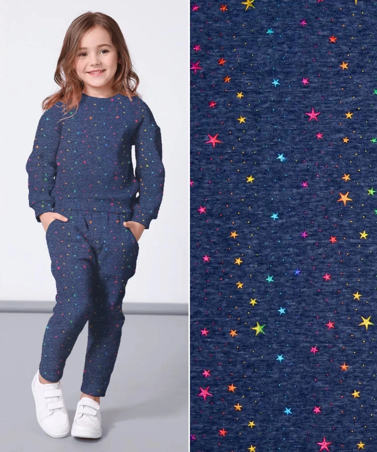 Alpine Fleece with Star Dew Drops Fabric- 18490