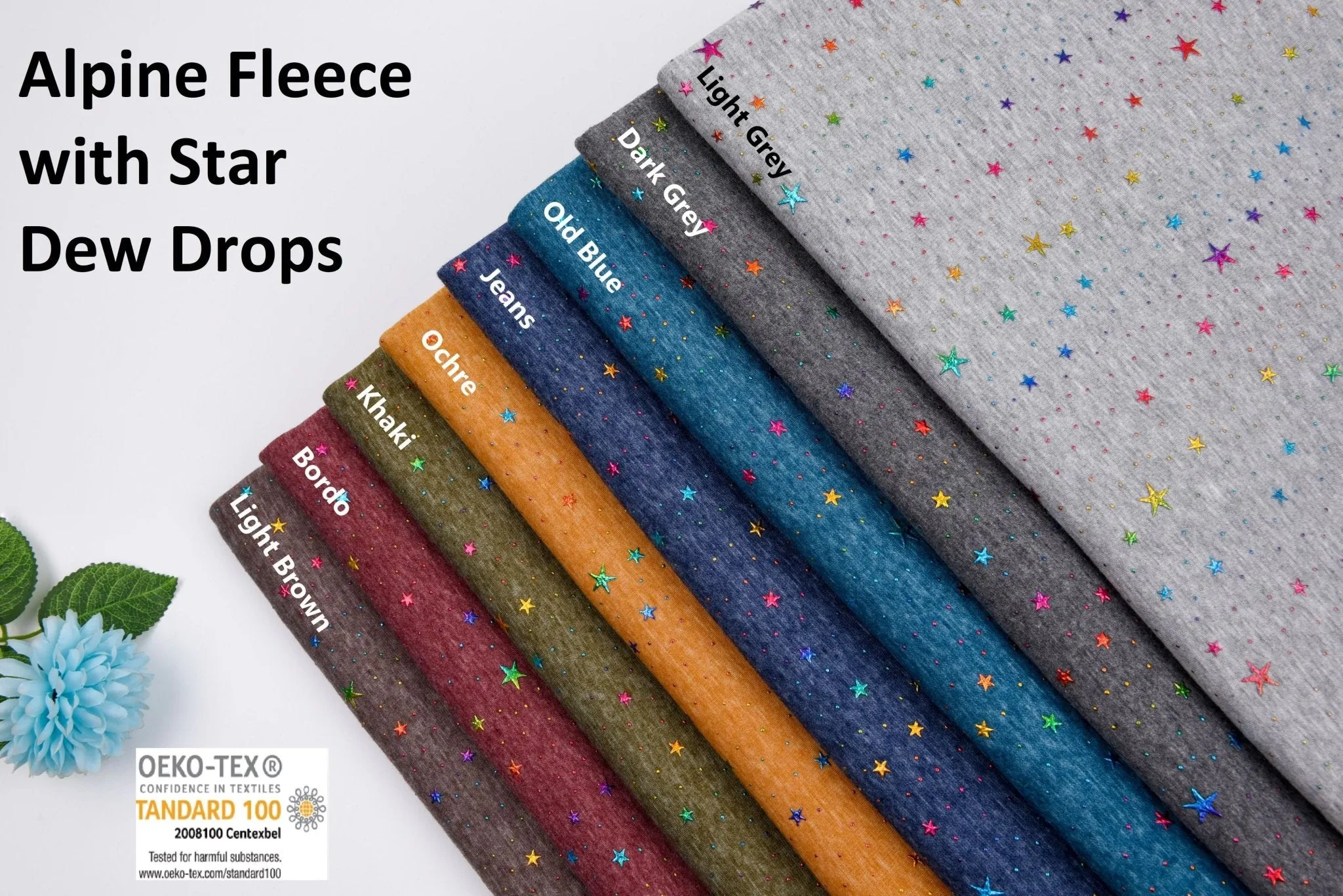 Alpine Fleece with Star Dew Drops Fabric- 18490