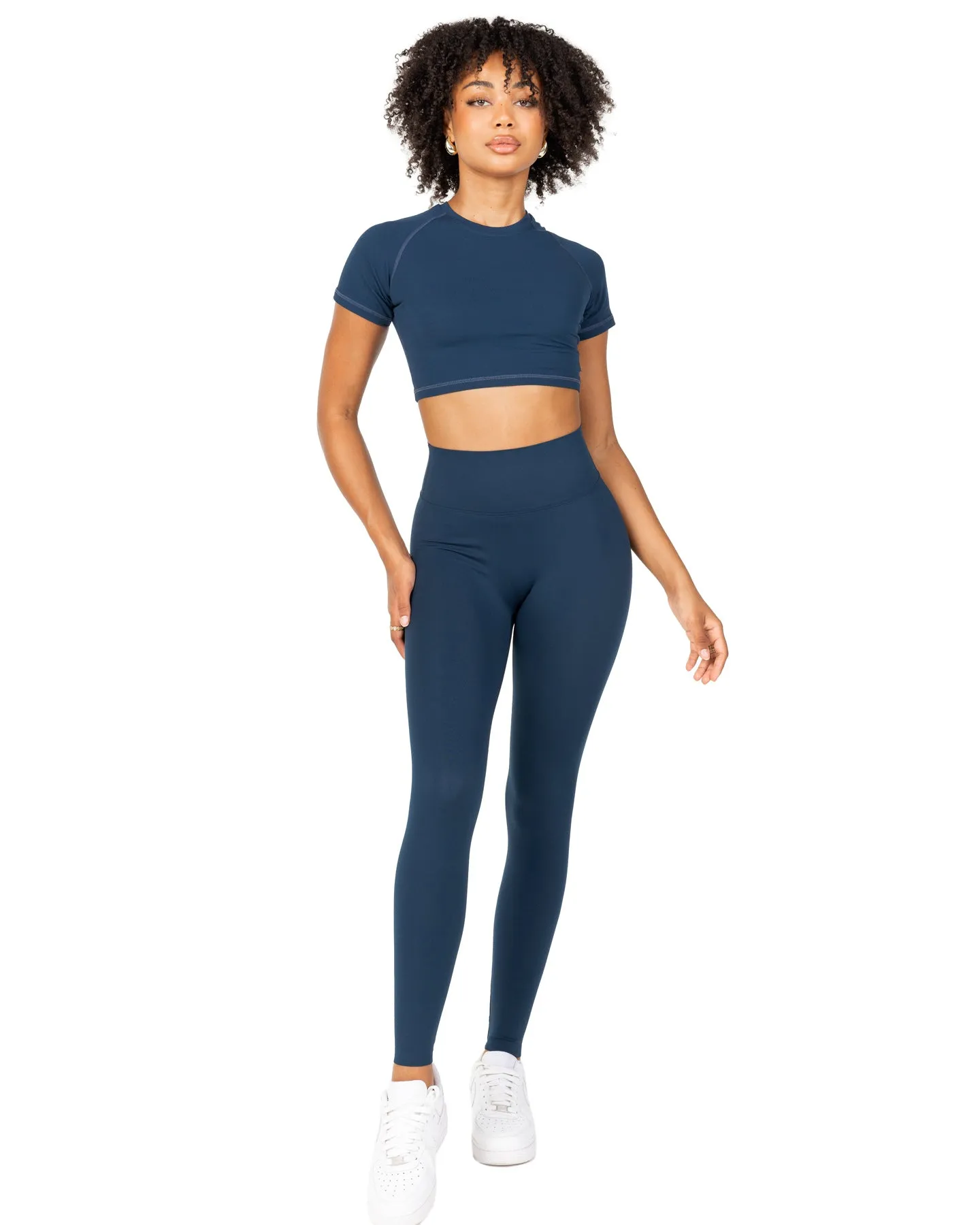 Aura Bonded Leggings - Navy