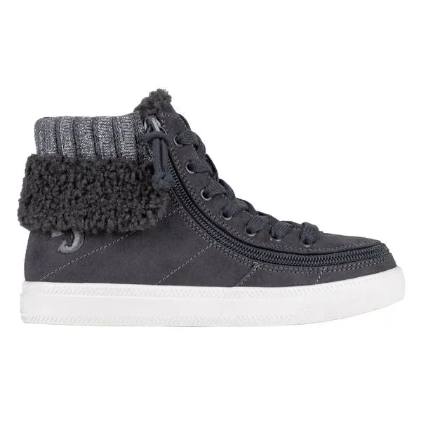 Billy Cuff II Kids Charcoal High Top Adaptive Sneaker (EasyOn)