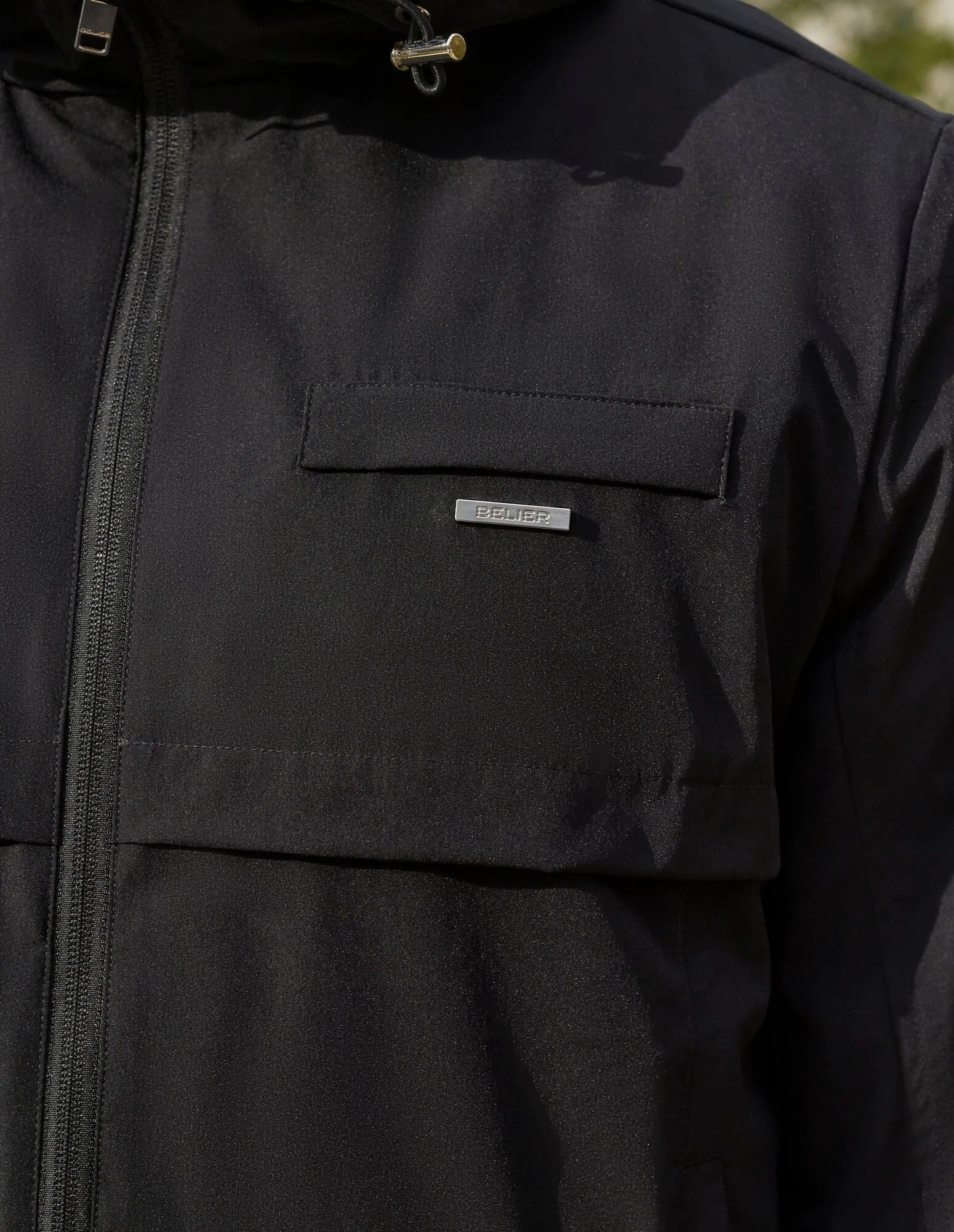 Black Technical Windbreaker