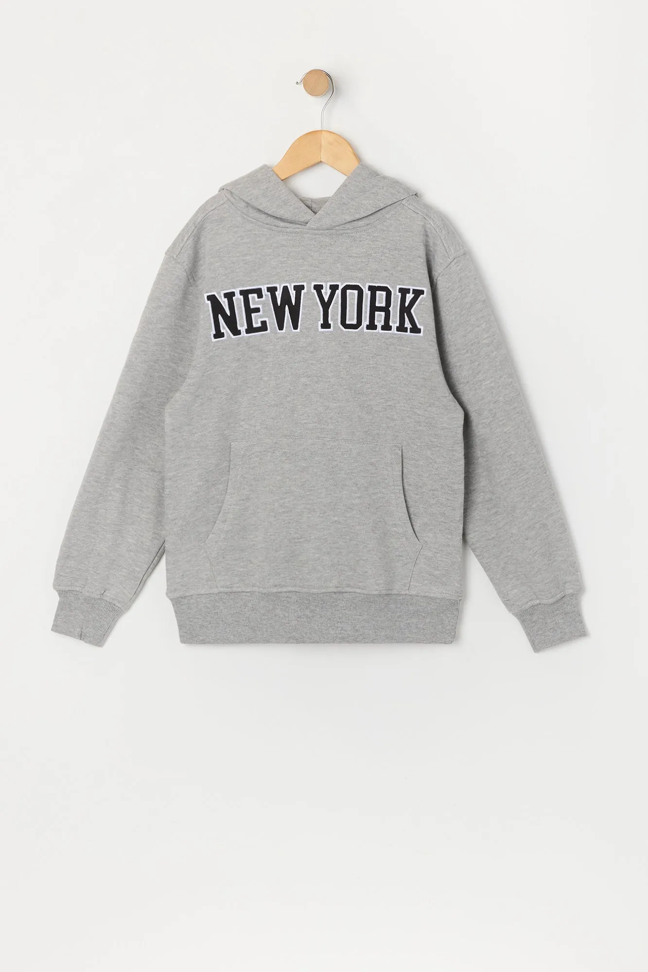 Boys New York Embroidered Fleece Hoodie