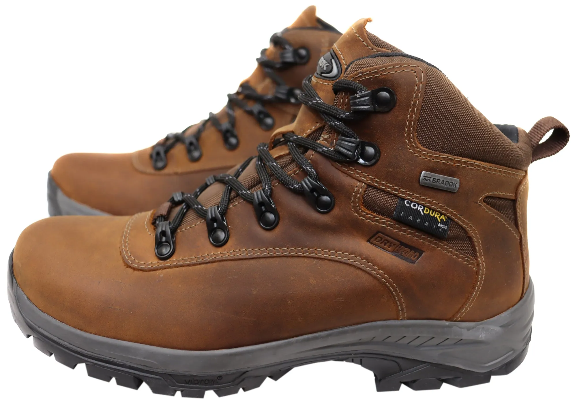 Bradok Aconcagua Mens Comfort Leather Hiking Boots Made In Brazil