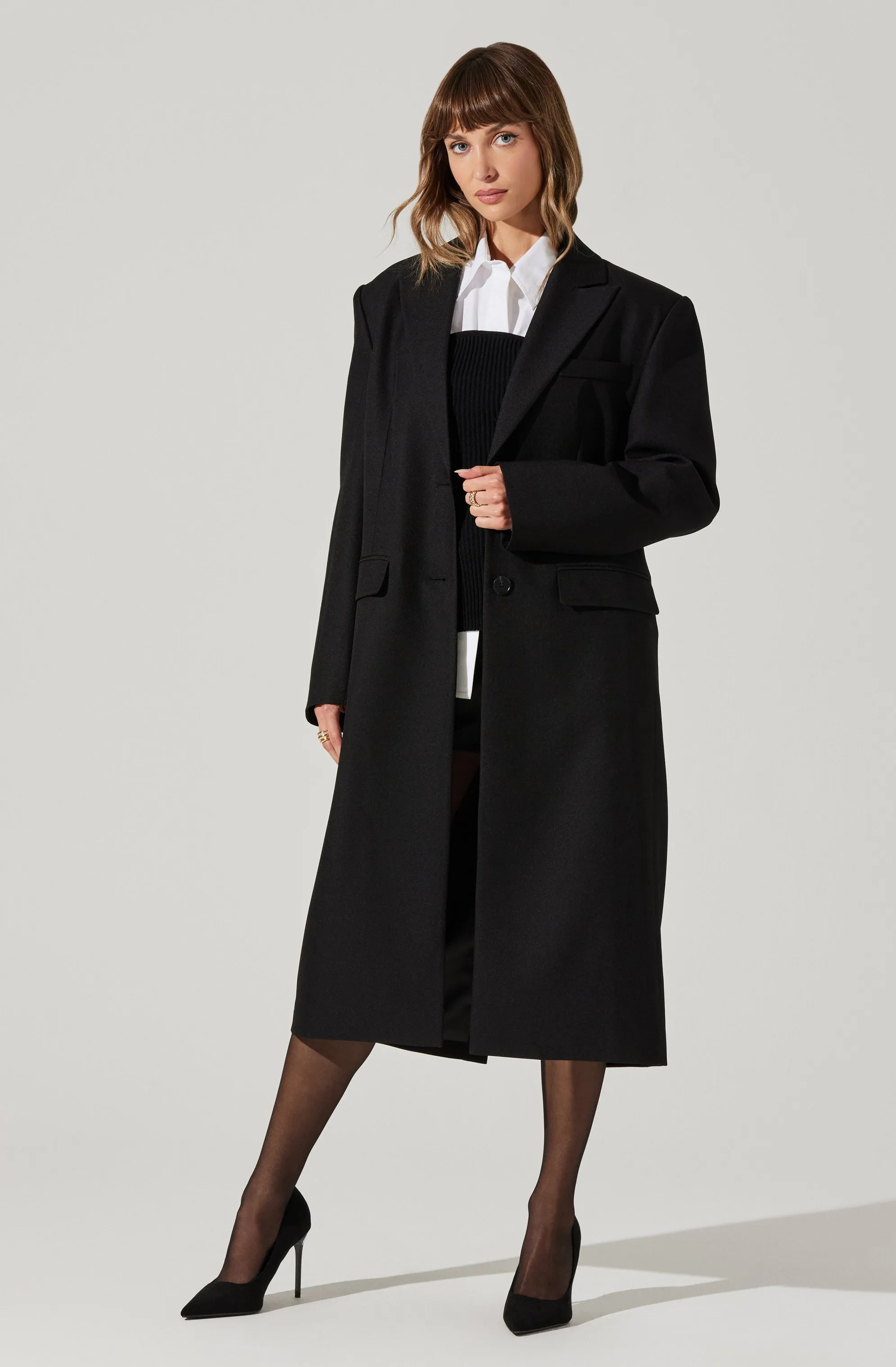 Brylee Longline Single Breasted Coat