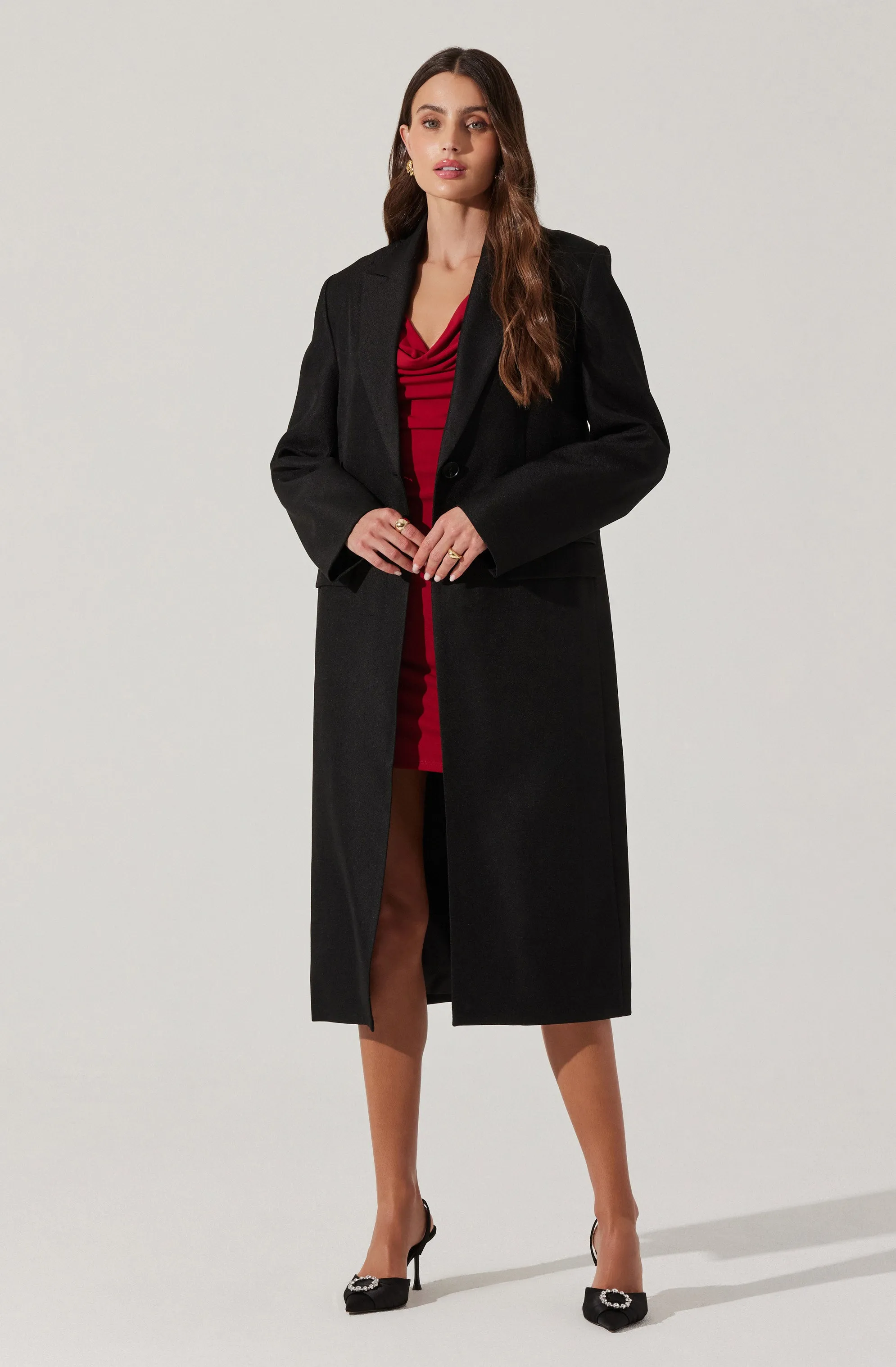 Brylee Longline Single Breasted Coat