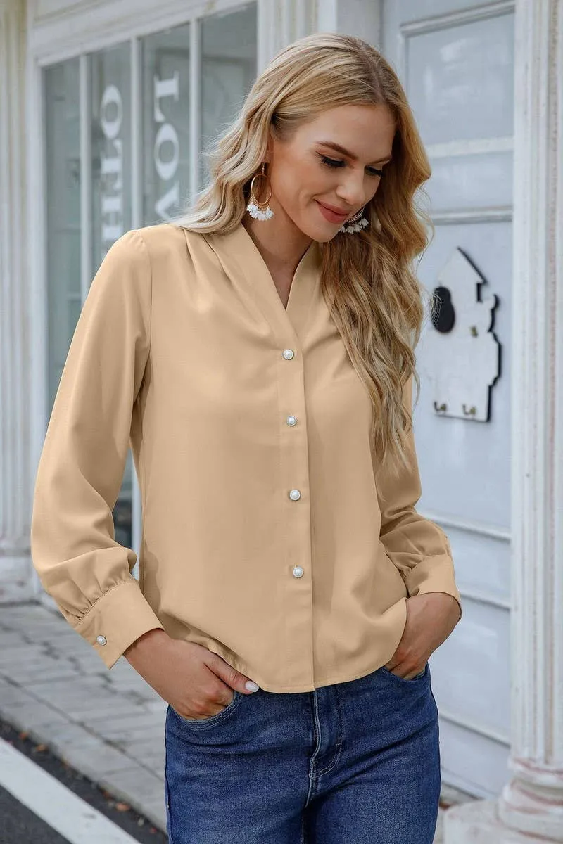 BUTTON UP LONG SLEEVED SHIRT_CWTSTL1088