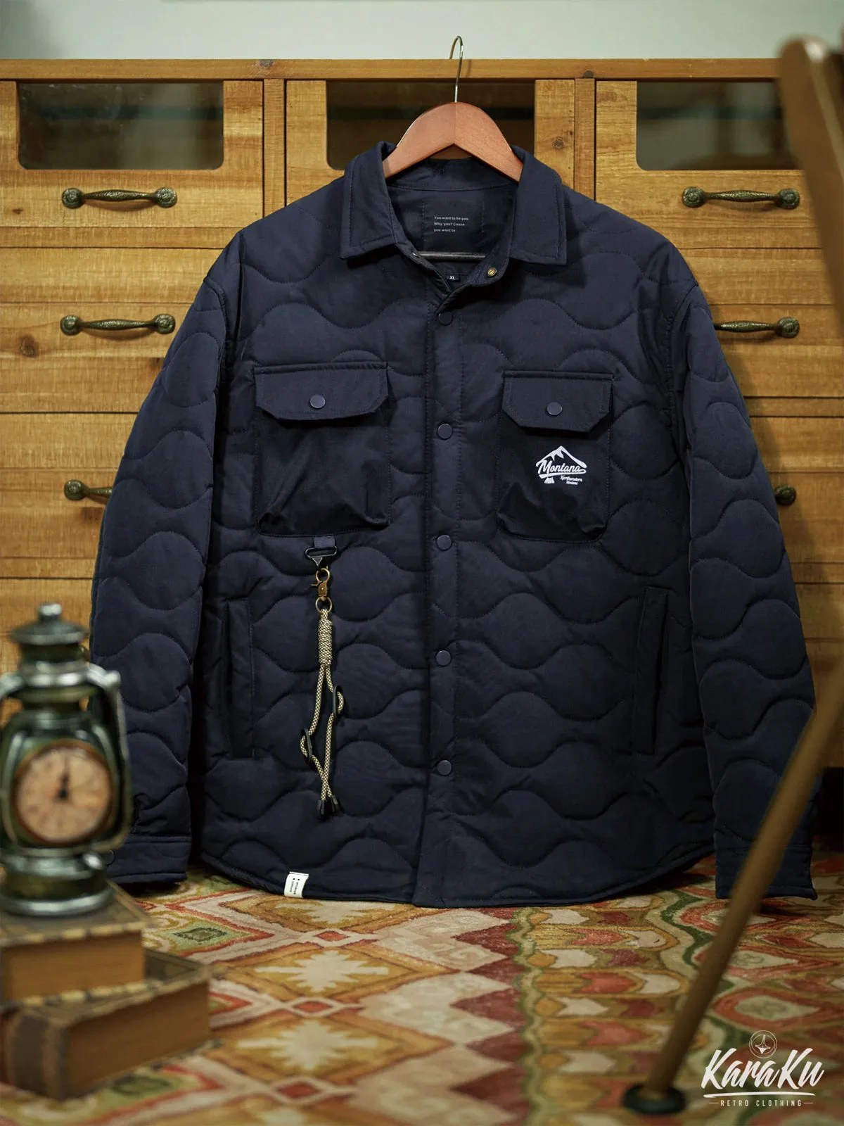 Carabiner Accent Mountain Quilted Work Jacket