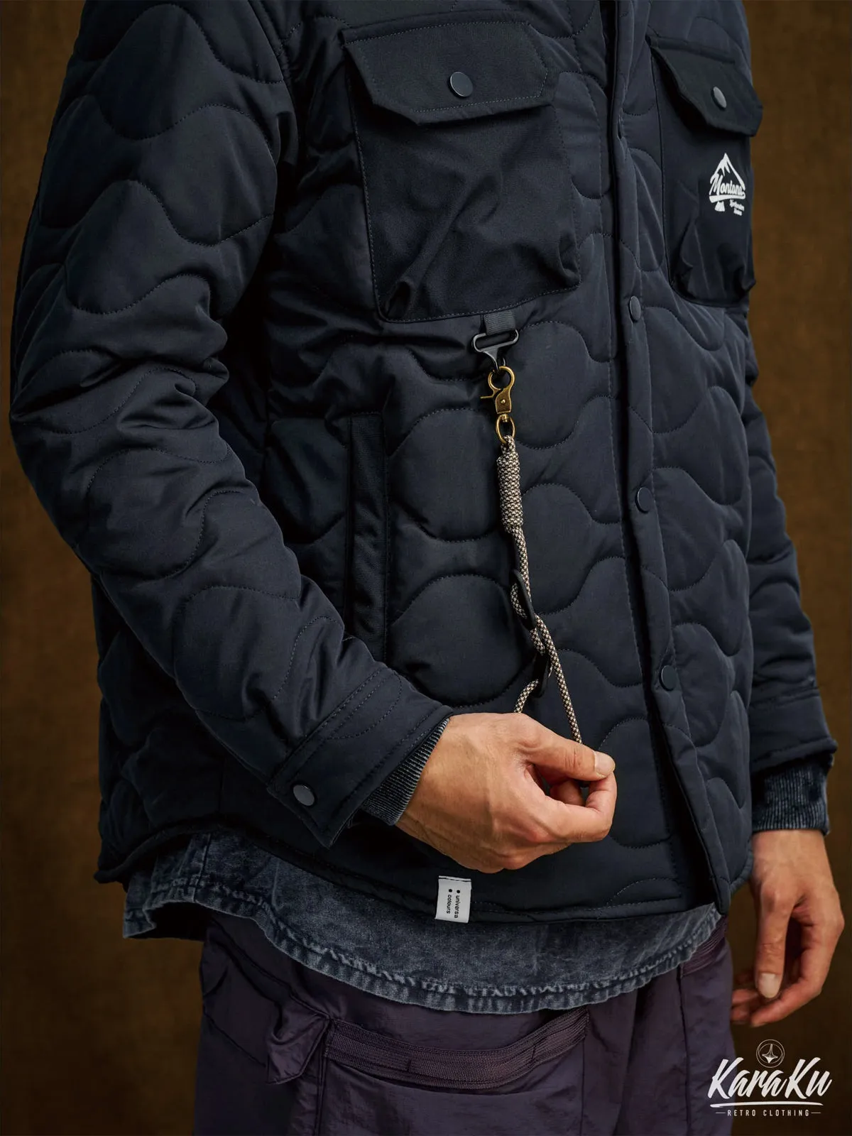 Carabiner Accent Mountain Quilted Work Jacket