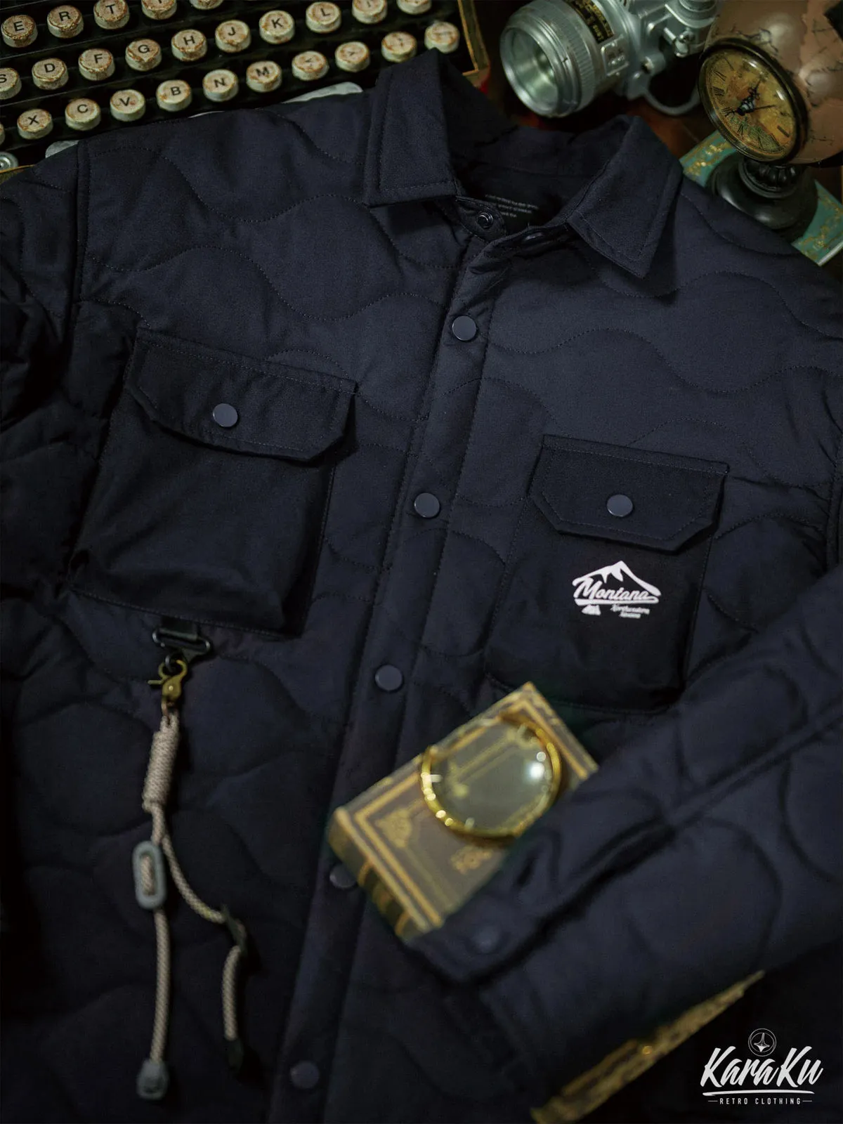 Carabiner Accent Mountain Quilted Work Jacket