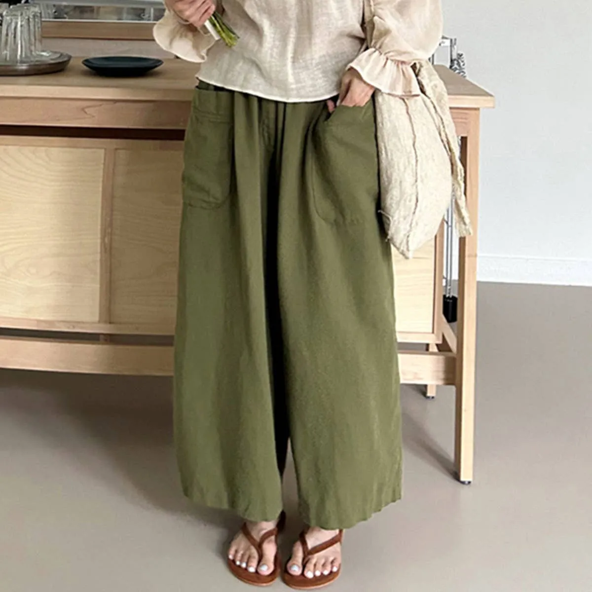 CASUAL LOOSE RAMIE WIDE-LEG PANTS_CWBLP0737