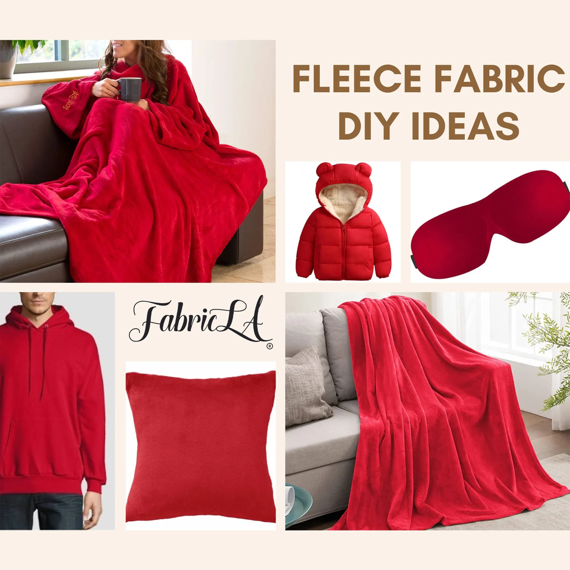 Fleece Fabric By The Yard | Fire