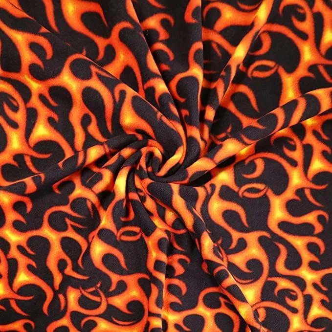 Fleece Fabric By The Yard | Fire