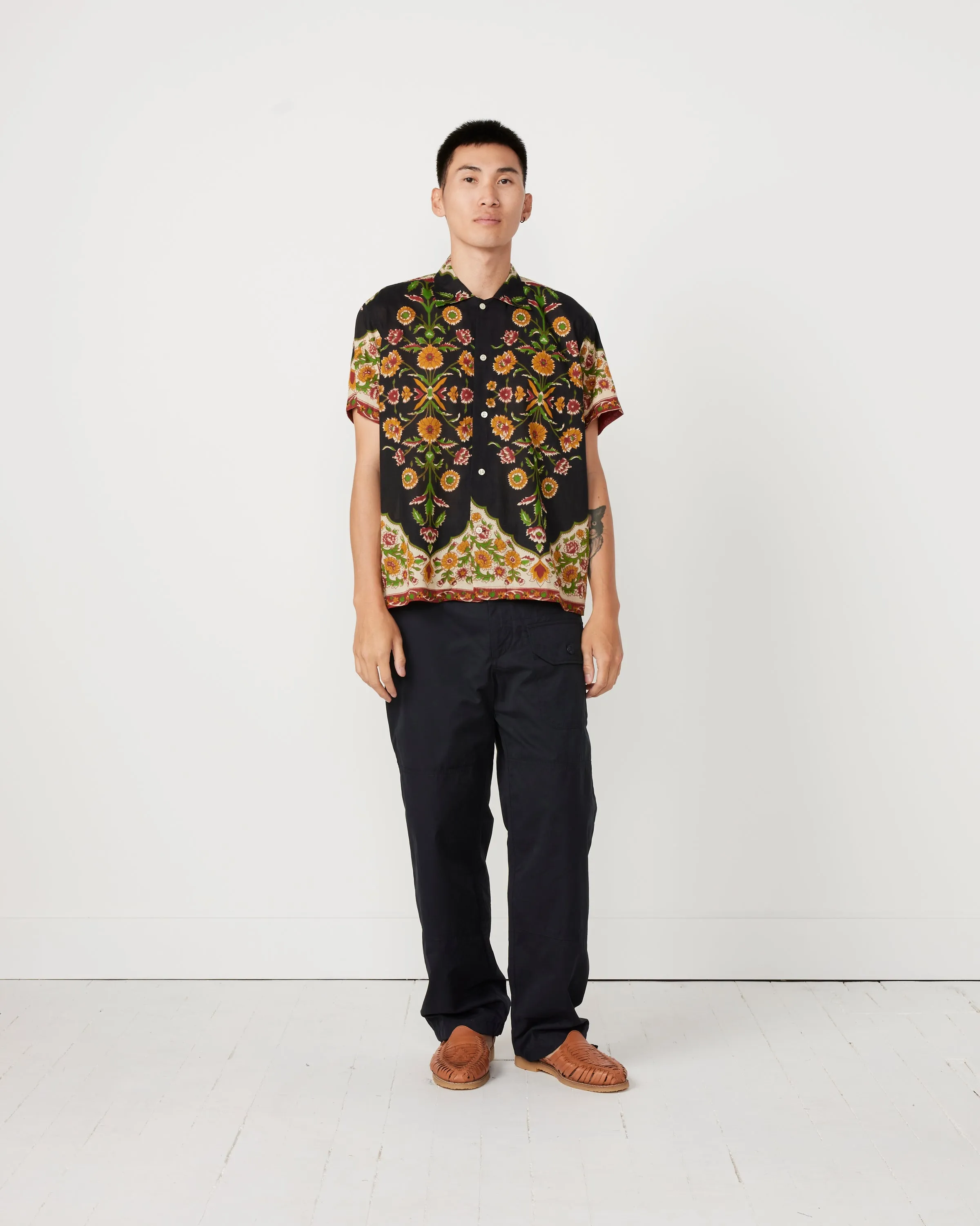 Fleur Short Sleeve Shirt in Midnight