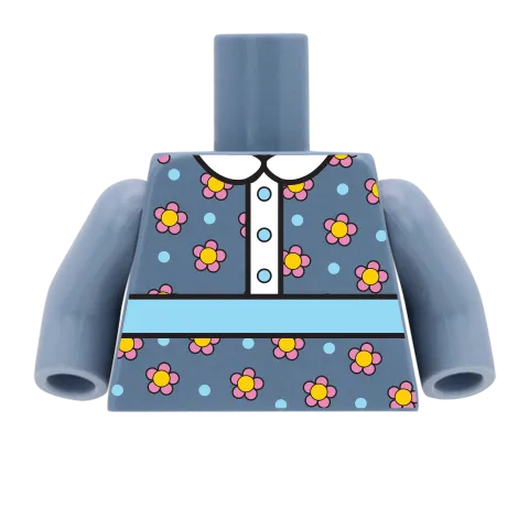 Flowery Top - Custom Design Minifigure Torso