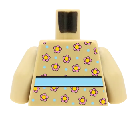 Flowery Top - Custom Design Minifigure Torso