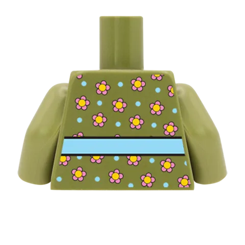 Flowery Top - Custom Design Minifigure Torso