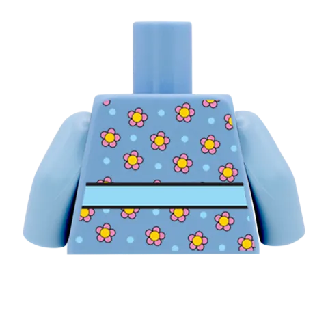 Flowery Top - Custom Design Minifigure Torso