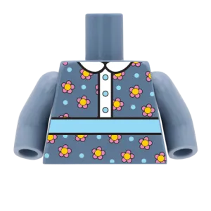 Flowery Top - Custom Design Minifigure Torso