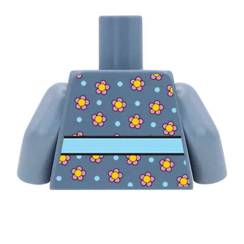 Flowery Top - Custom Design Minifigure Torso