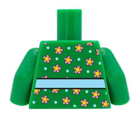 Flowery Top - Custom Design Minifigure Torso