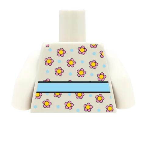 Flowery Top - Custom Design Minifigure Torso