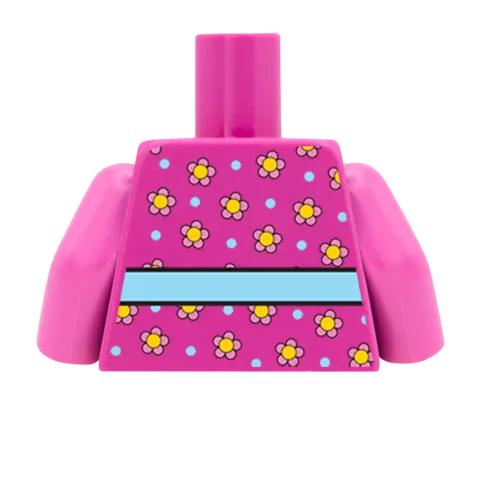 Flowery Top - Custom Design Minifigure Torso