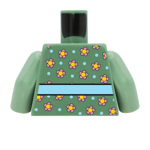 Flowery Top - Custom Design Minifigure Torso