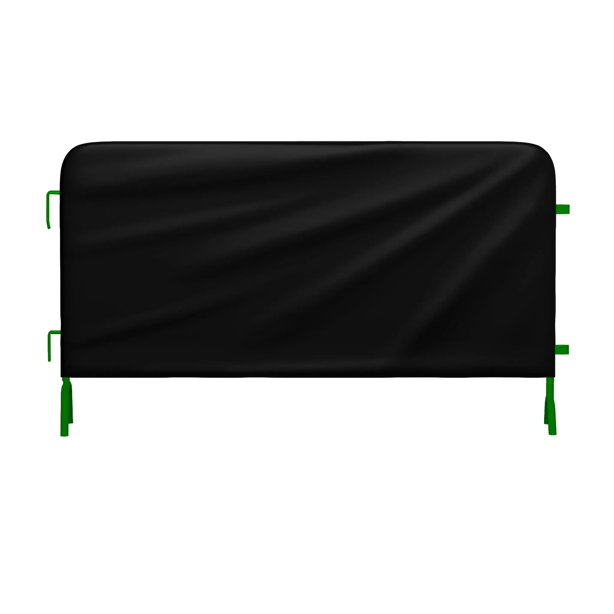 Heavy Duty Interlocking Steel Barricade, 8.5 Ft., Green - Angry Bull Barricades