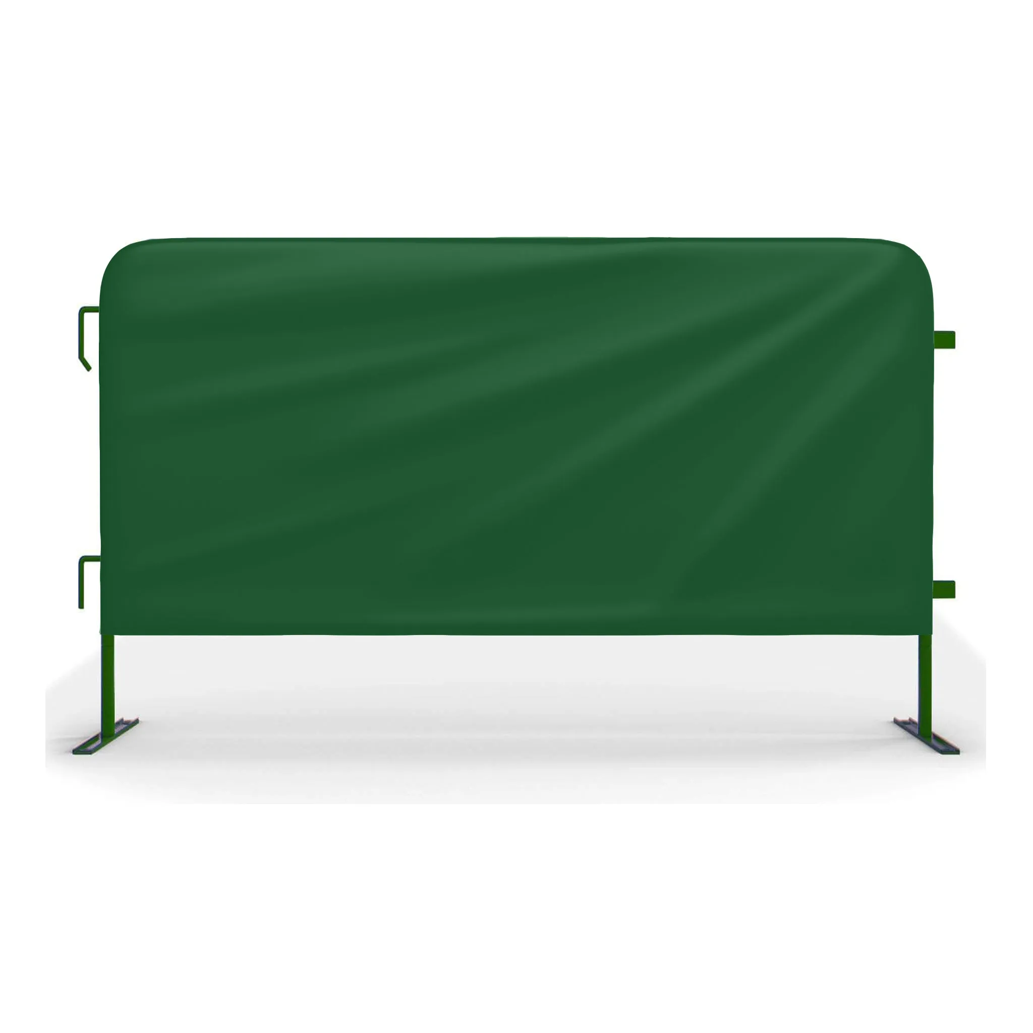 Heavy Duty Interlocking Steel Barricade, 8.5 Ft., Green - Angry Bull Barricades