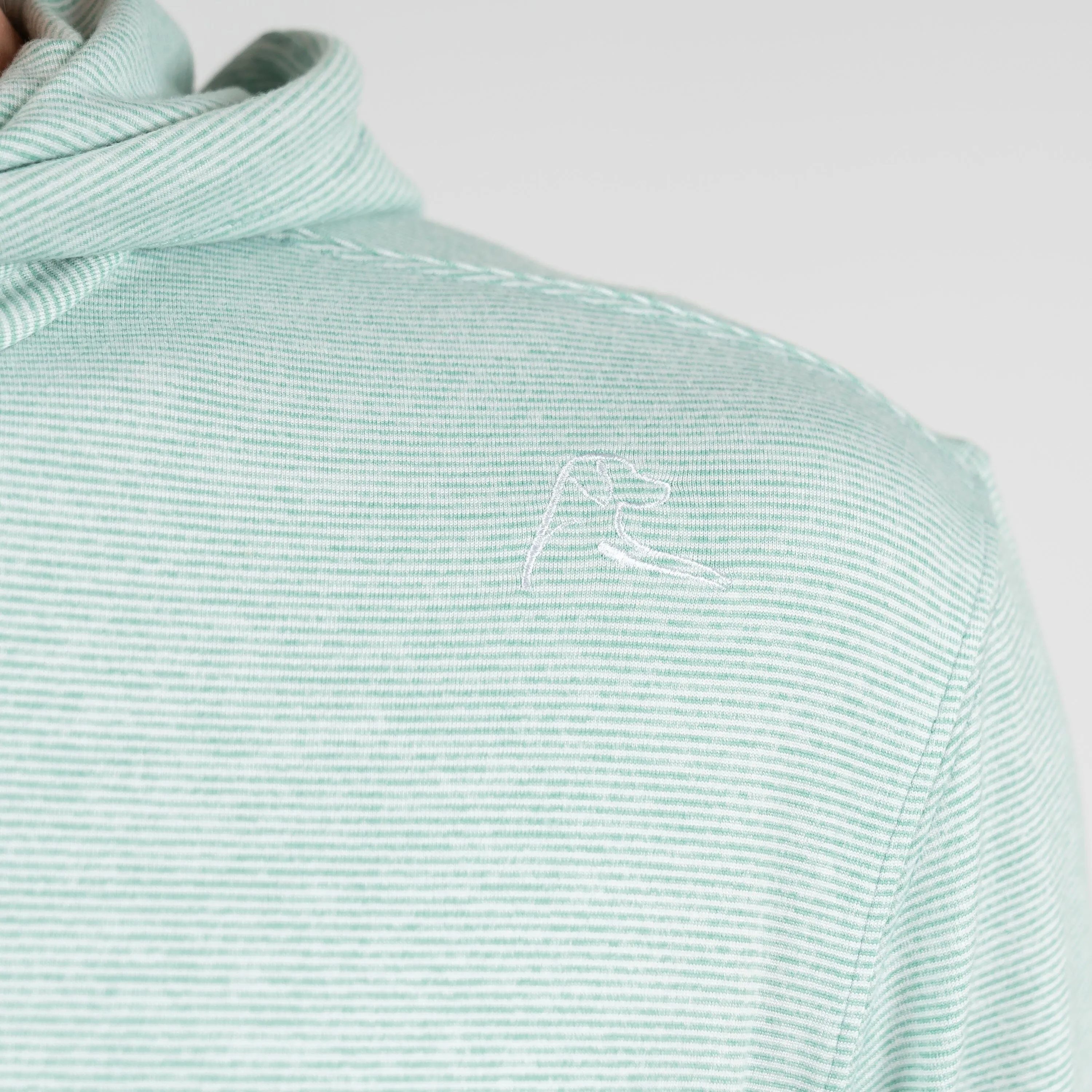 Hesi Performance Hoodie | The Tight Line Heather Stripe - Sea Green/White