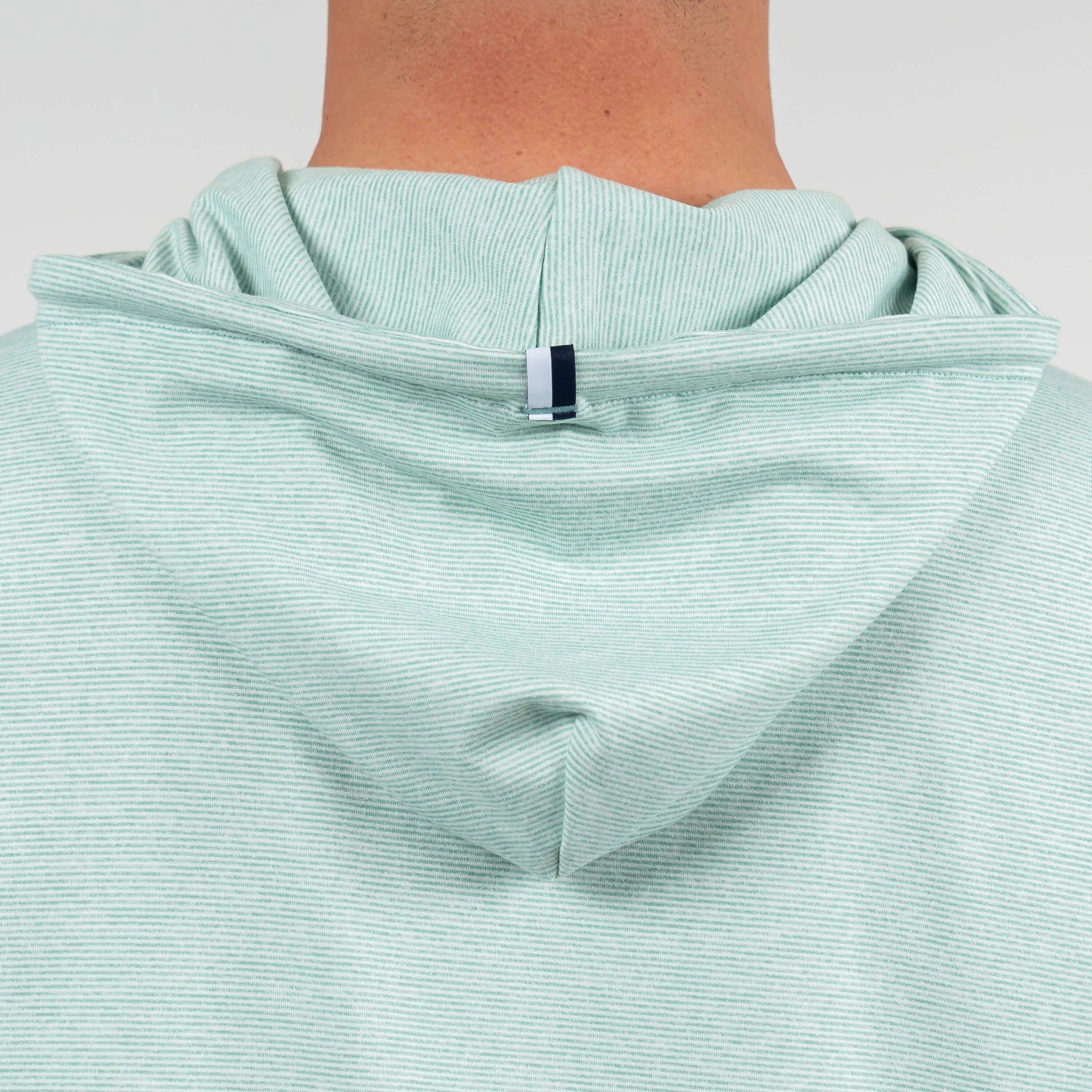 Hesi Performance Hoodie | The Tight Line Heather Stripe - Sea Green/White