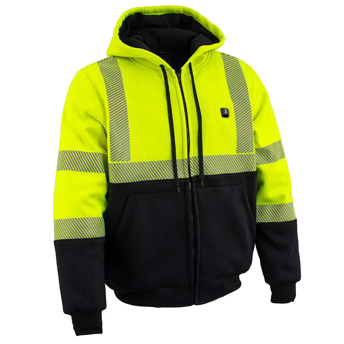 High Viz Men’s Green Textile Jacket w/ Front/Back Heating Elements  Battery Pack included