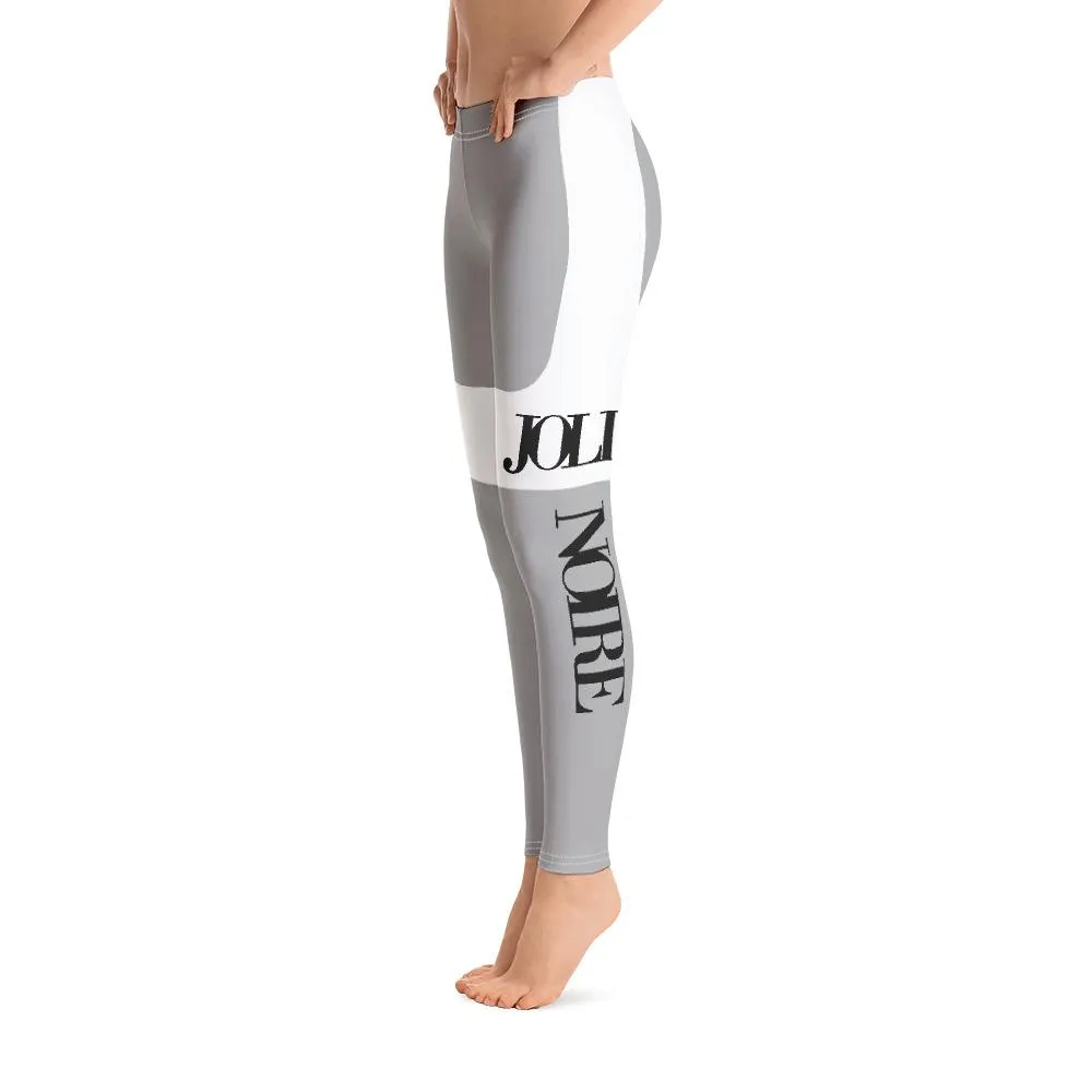 JOLIE NOIRE Leggings Gray/White (Plus)