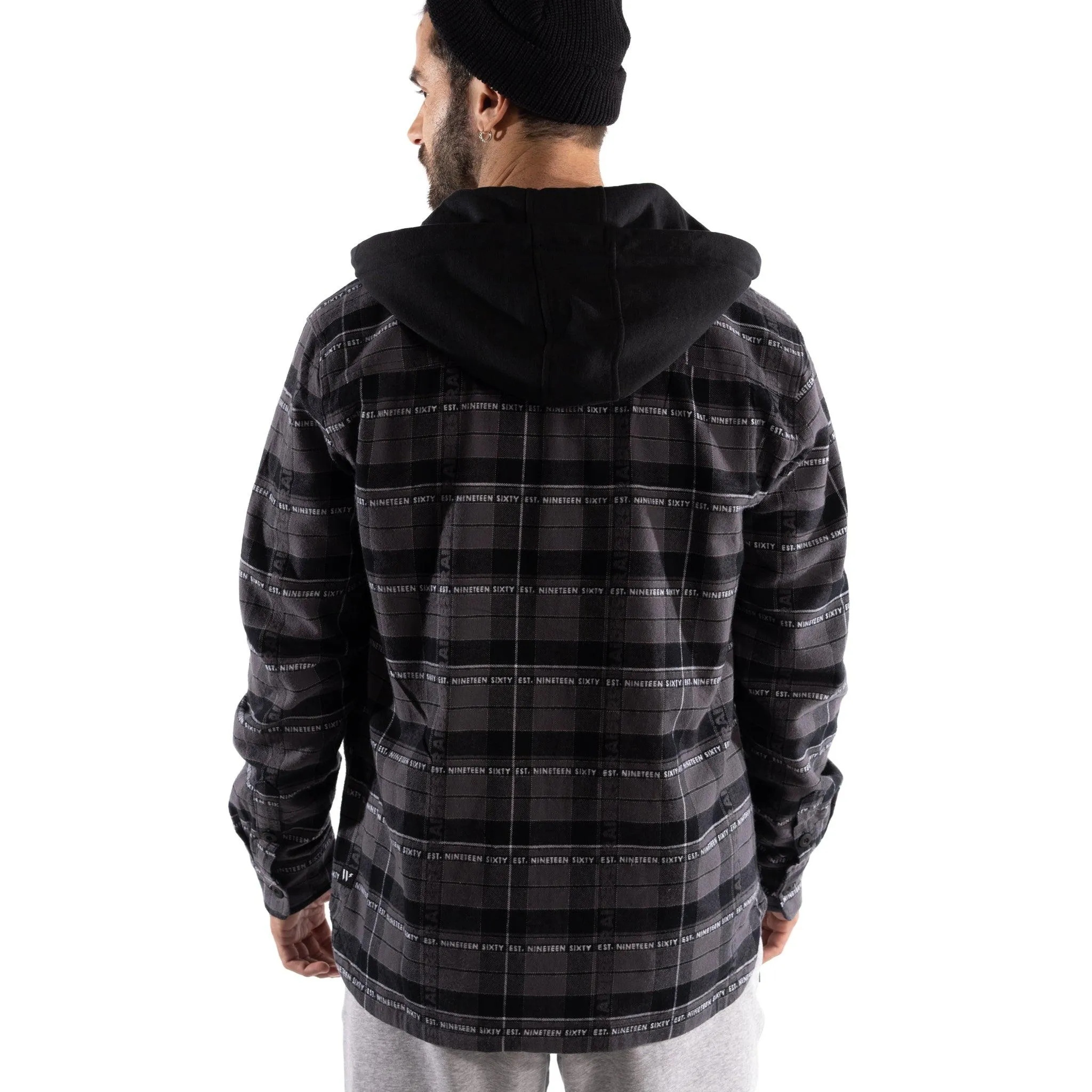 Las Vegas Raiders Mens Hooded Flannel