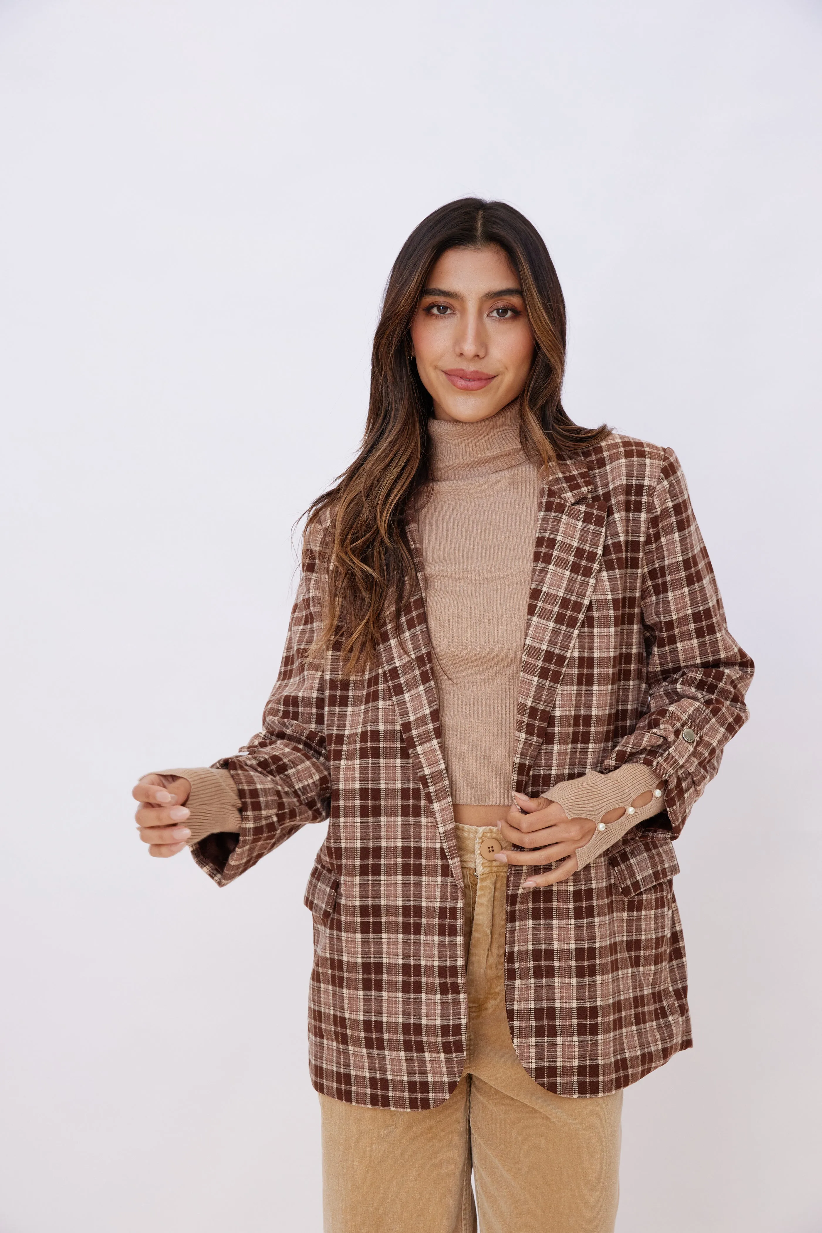 Lily Plaid Blazer