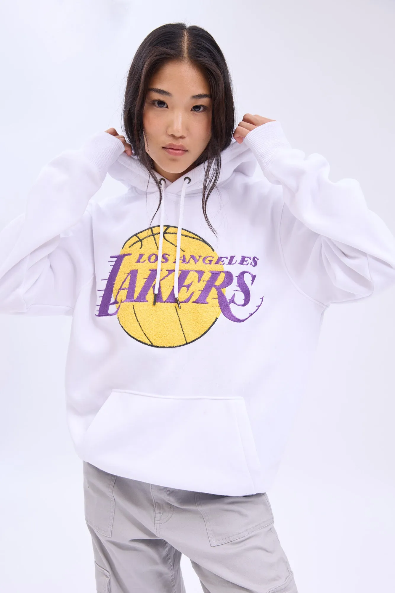 Los Angeles Lakers Graphic Chenille Applique Pullover Hoodie