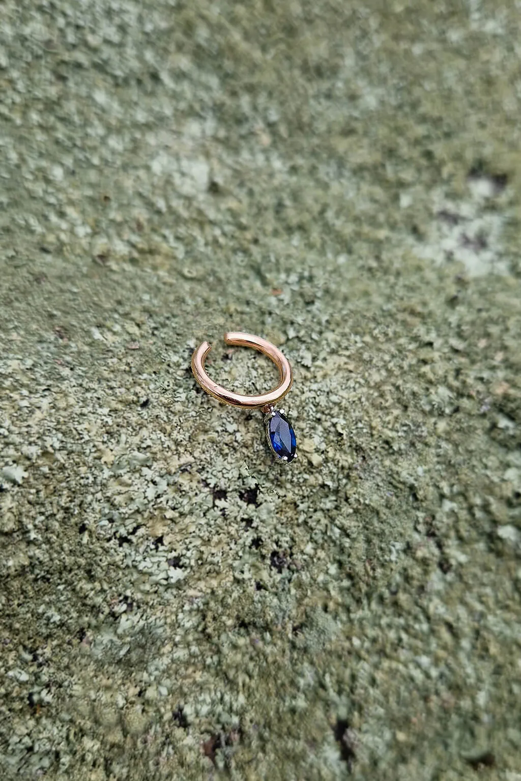 Marquise Sapphire gold ear cuff