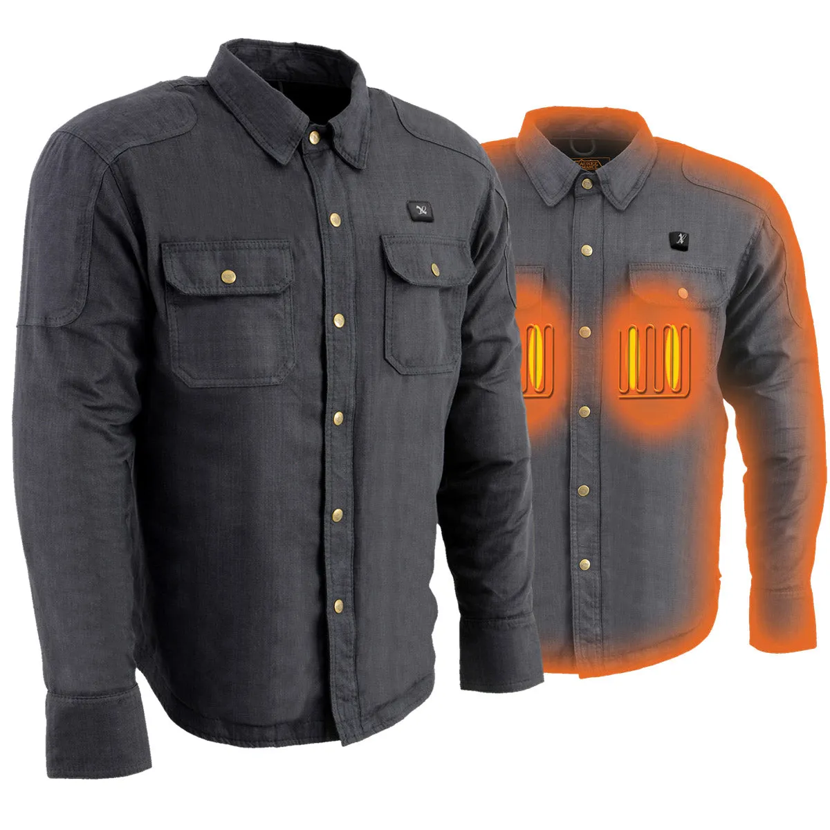 Men’s Classic Black Denim Jacket w/ Heated Technology