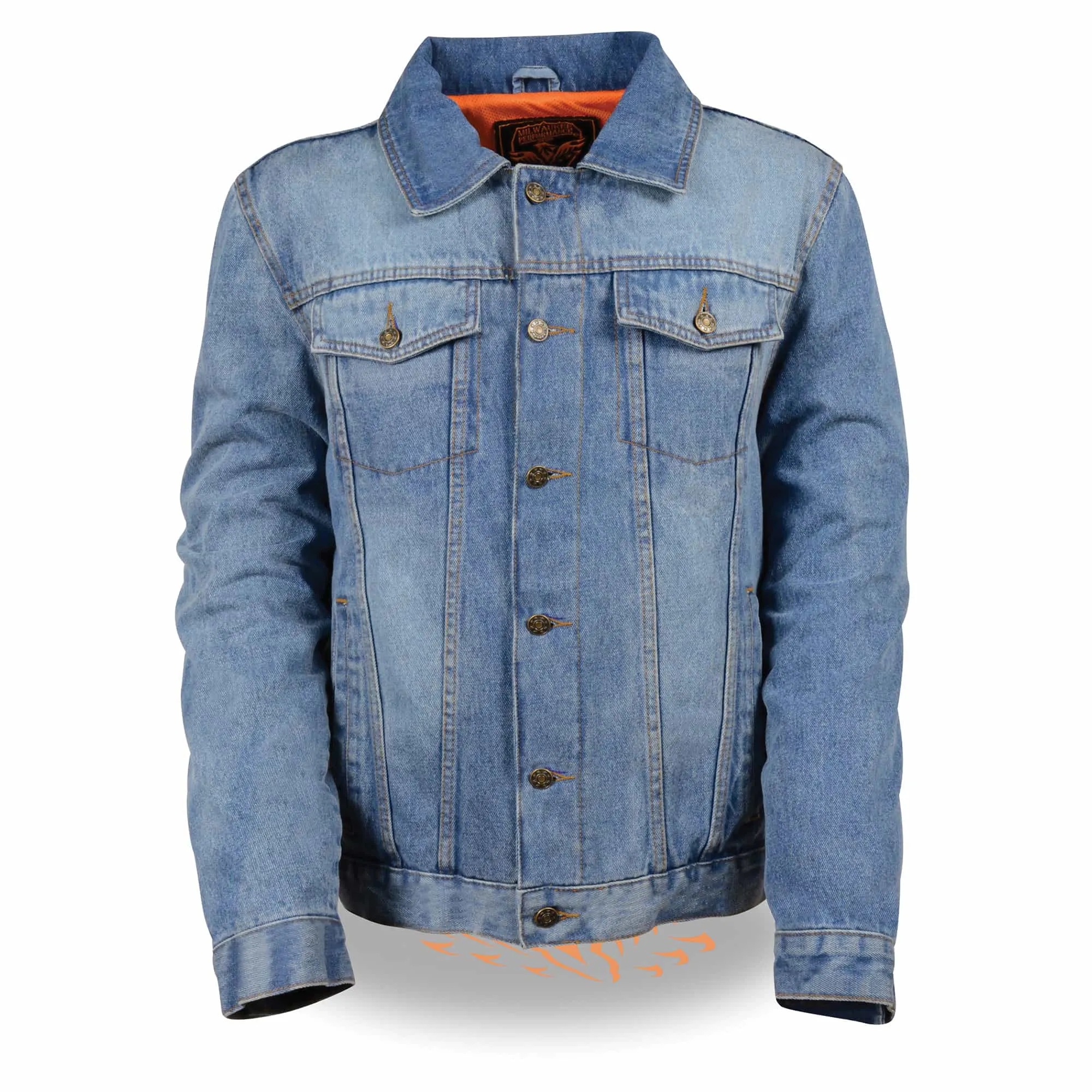 Men’s Classic Denim Jean Pocket Jacket w/ Gun Pockets