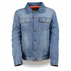 Men’s Classic Denim Jean Pocket Jacket w/ Gun Pockets