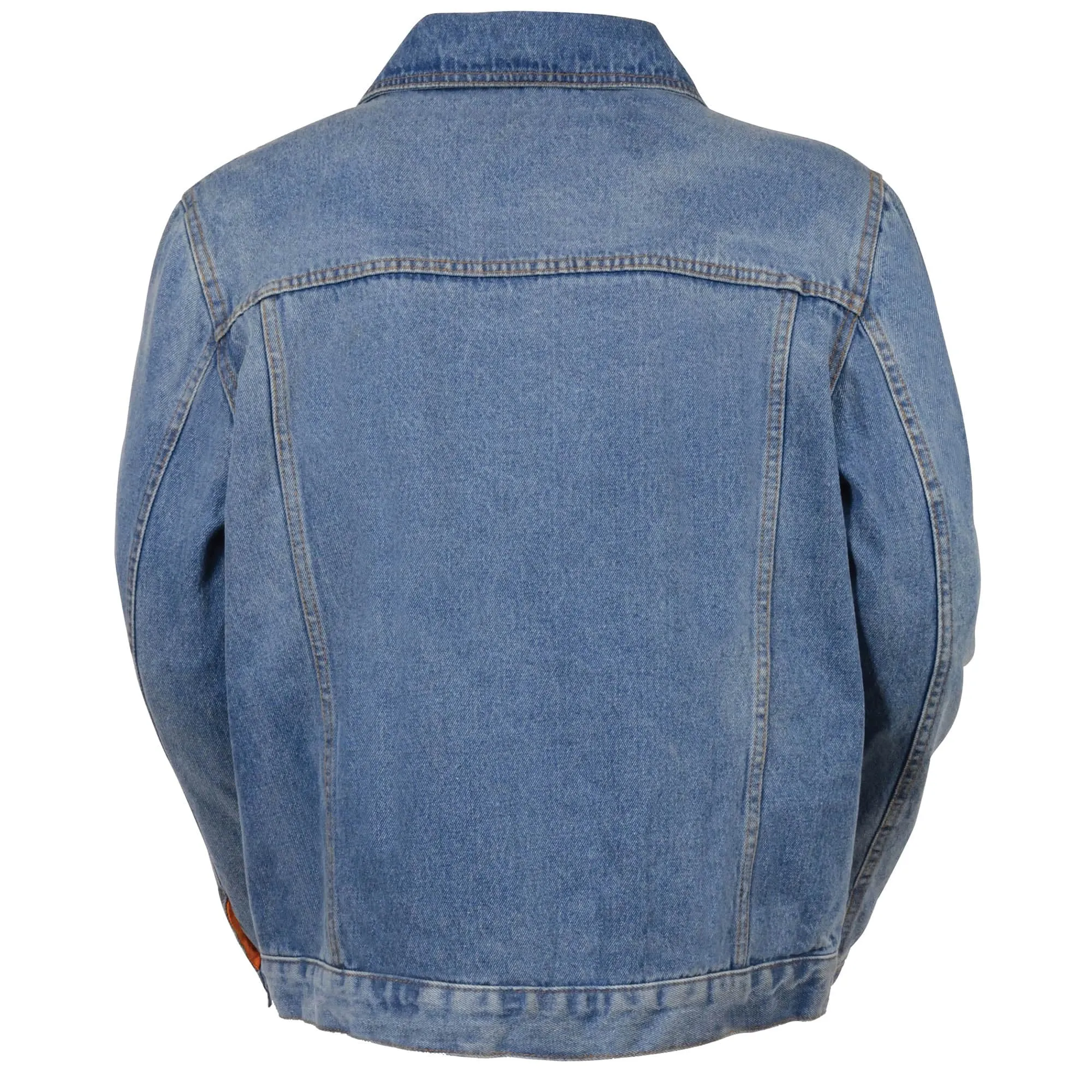 Men’s Classic Denim Jean Pocket Jacket w/ Gun Pockets