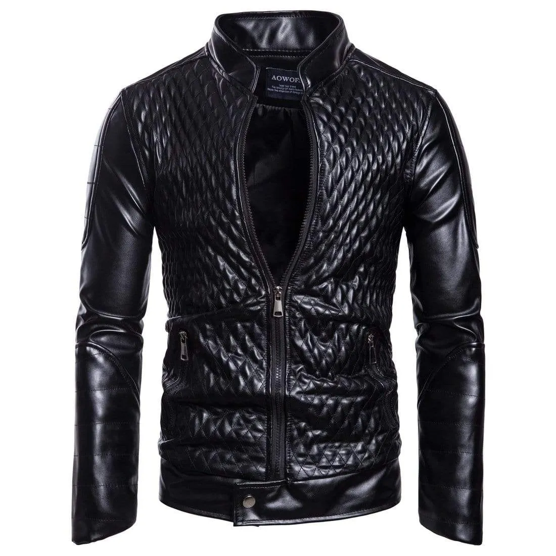 Men's Punk Front Zip Rhomboid Jackets