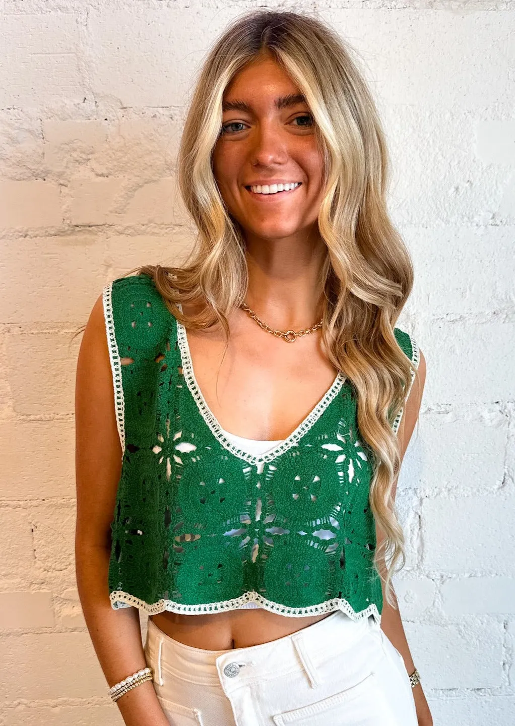 Mossy Crochet Top