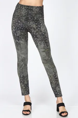 MRENA- Distressed Pinwheel Wallpaper Leggings