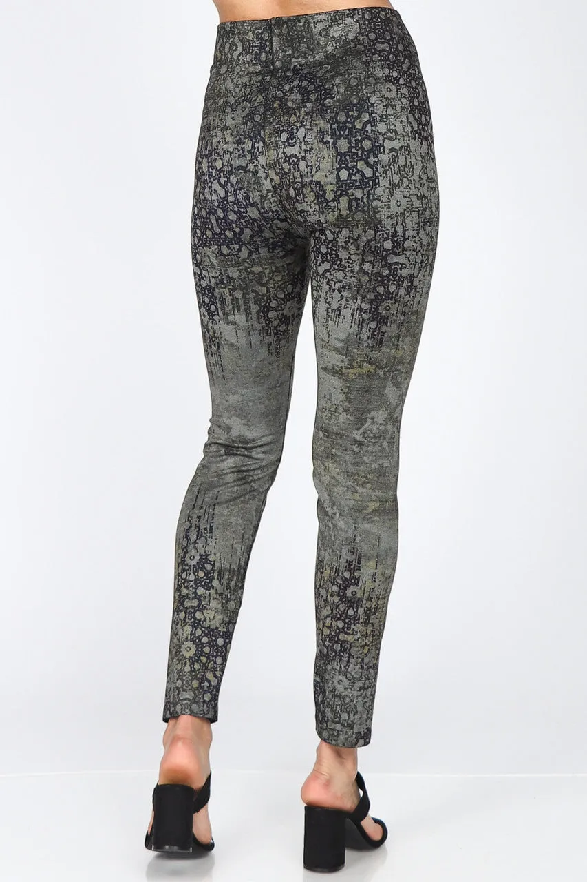 MRENA- Distressed Pinwheel Wallpaper Leggings